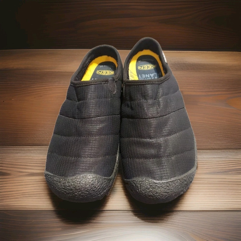Keen Howser II Women 8 Black Quilted Slip On Fleece Lined Shoes Arch Support